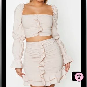 Nude Woven Stretch Set